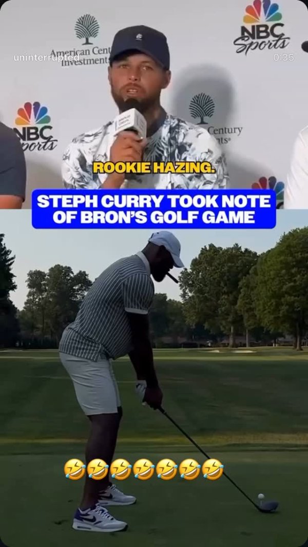 The future is promising ⛳️James transfers to Curry’s interview: I’m working hard to polish golf, give me some time