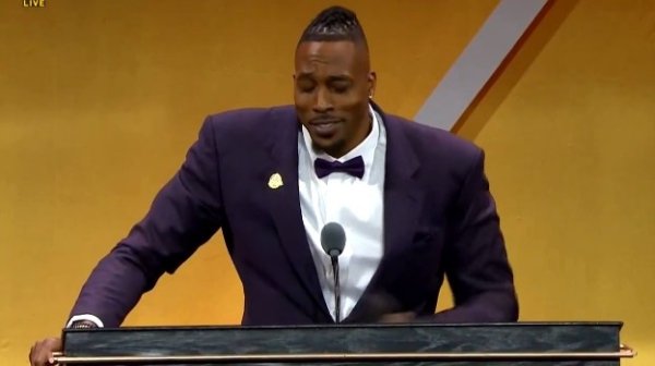 Howard Hall of Fame speech cut out James  close-up shot: LeBron is here