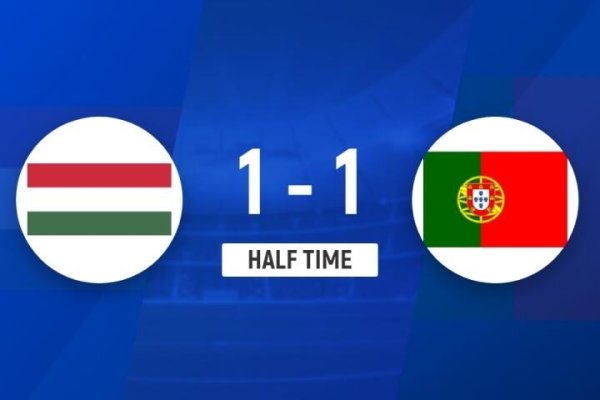 Halftime - Portugal temporarily 1-1 away game Hungary B equalized Cancelo and assisted Cristiano missed a chance