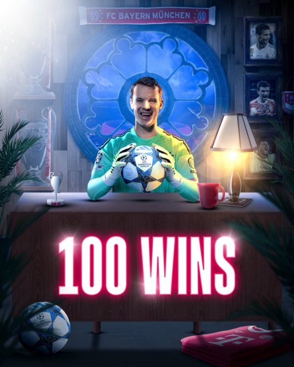 Neuer became the fourth player to win 100 games in the Champions League, before him was Ronaldo Mullacasi