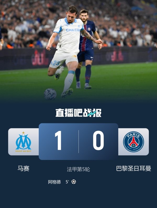 Ending the record of 14-year Ligue 1 home defeat to Paris! RMC: Marseille wins the whole city falls into a carnival