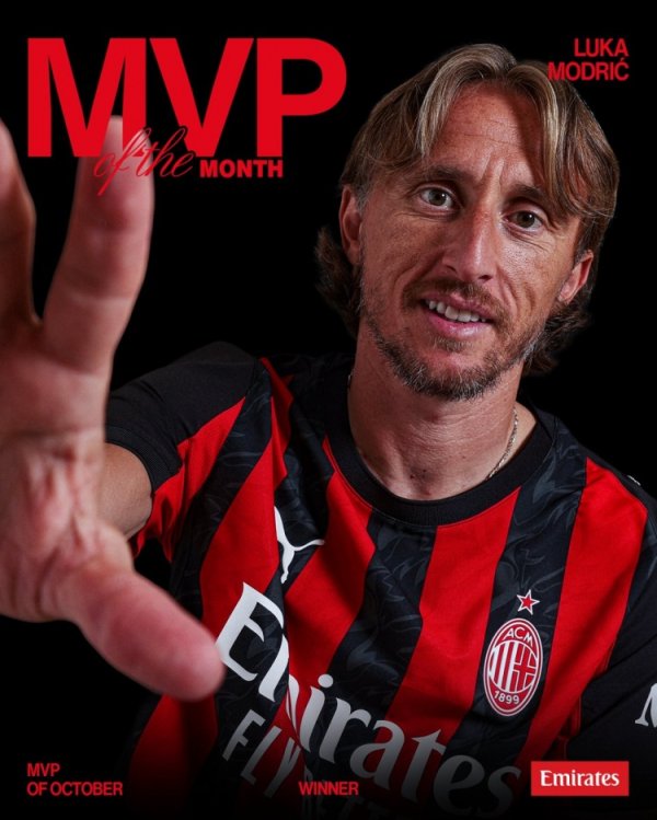 master! 40-year-old Modric named Milan Player of the Month for October
