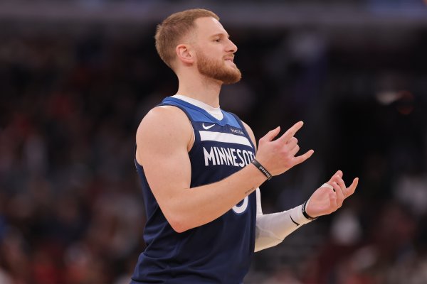 He grabbed me! DiVincenzo broke through and was hit in the face by Nurkic, knocking off his mask.